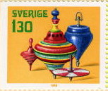 スウェーデンのコマの切手