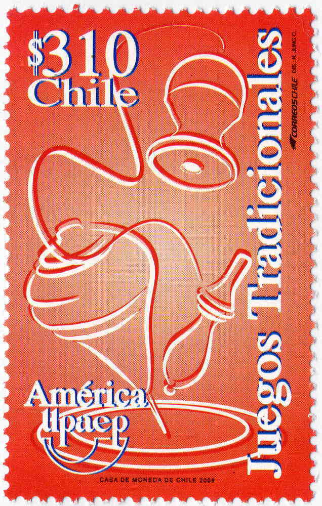 チリのコマの切手